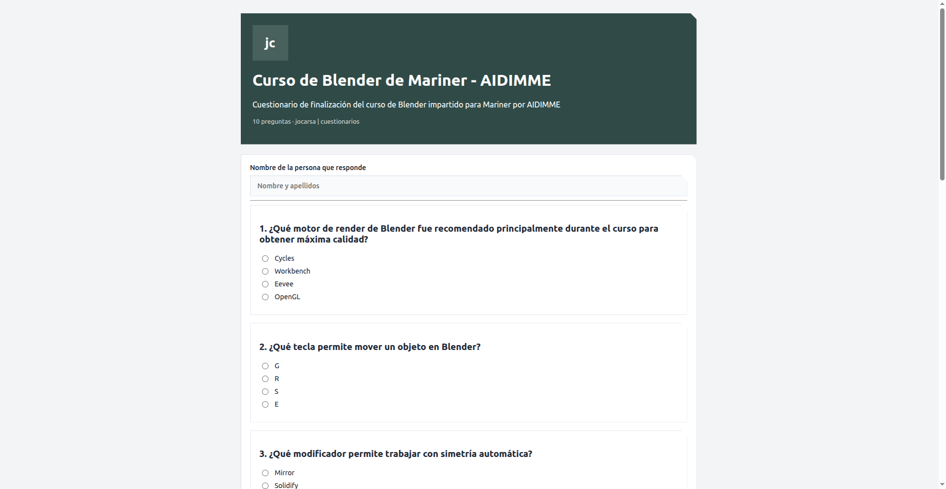 Captura 2 de jocarsa | cuestionarios